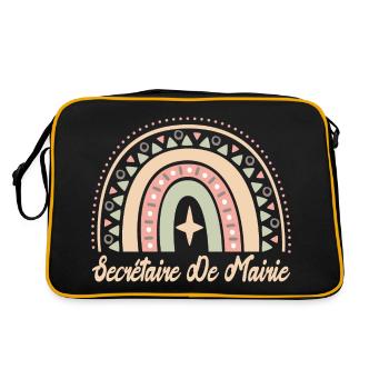 Cadeau Secrétaire De Mairie. secrétaire de mairie. - Sac Retro - noir/or - Dos