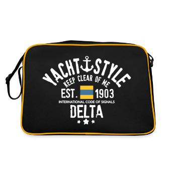 Yacht style keep clear of me . Code Delta - Sac Retro - noir/or - Dos
