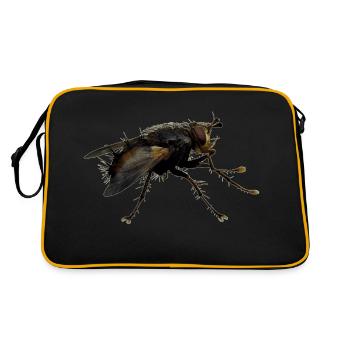 Alien alien beings, or just a fly? - Retro Bag - black/gold - Back