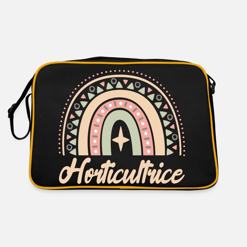 Cadeau Horticultrice. Boho Rainbow horticultrice. Sac Retro