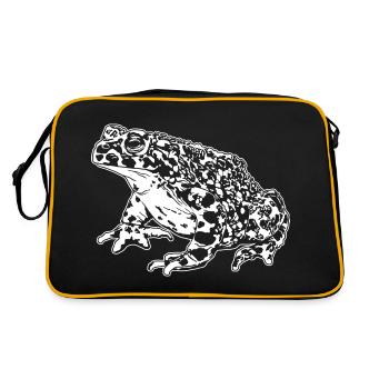 Toad Frog Graphic Aquatic Amphibian Frog Lovers - Retro Bag - black/gold - Back