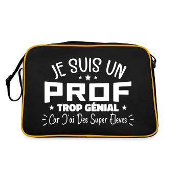 Je Suis Un Prof Trop Génial Trop Cool - Sac Retro - noir/or - Dos
