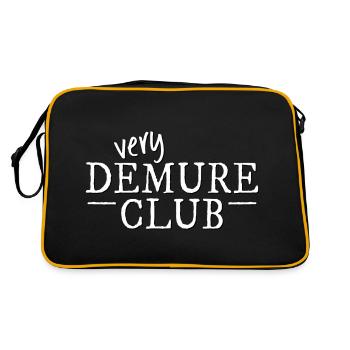 Very Demure Club! Very Mindful! Exklusiver Trend - Retro Tasche - Schwarz/Gold - Hinten