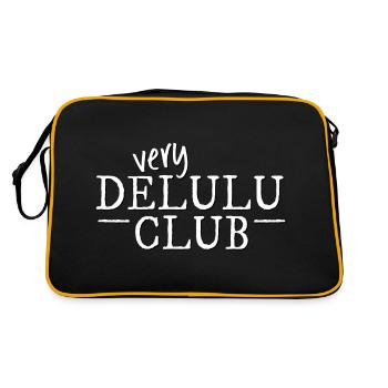 Très Delulu Club ! Trendy Delusional Wahnhaft Fun - Sac Retro - noir/or - Dos