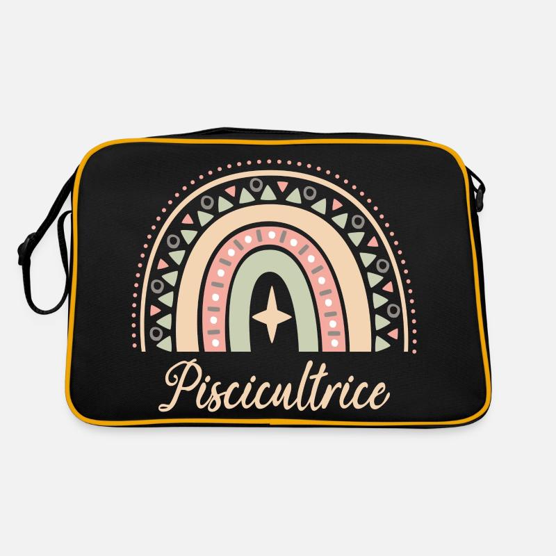 Cadeau Piscicultrice. Boho Rainbow piscicultrice. Sac Retro