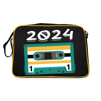 Cassette 2024 Vintage Anniversaire 2024 - Sac Retro - noir/or - Dos