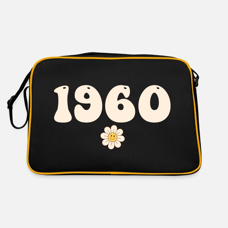 1960 - Geschenk geboren 1960 - Retro Tasche - Schwarz/Gold