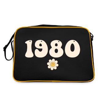 1980 - Cadeau né en 1980 - Sac Retro - noir/or - Dos