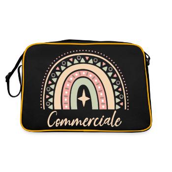 Cadeau Commerciale. Boho Rainbow commerciale. - Sac Retro - noir/or - Dos