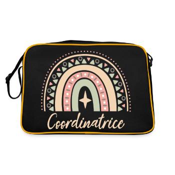 Cadeau Coordinatrice. Boho Rainbow coordinatrice. - Sac Retro - noir/or - Dos