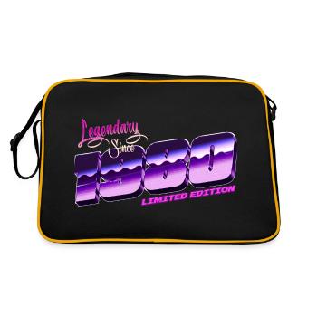 LEGENDARY SINCE 1980 - Sac Retro - noir/or - Dos