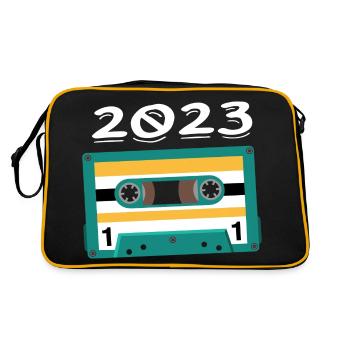 Cassette 2023 Vintage Anniversaire 2023 - Sac Retro - noir/or - Dos