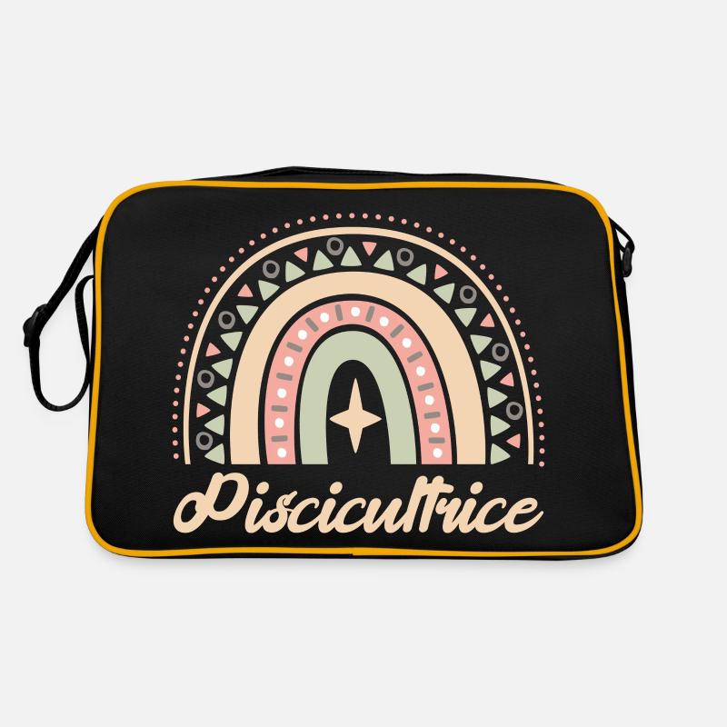 Cadeau Piscicultrice. Boho Rainbow piscicultrice. Sac Retro