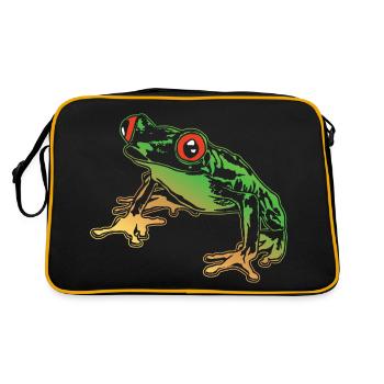 Tree Frog Graphic Aquatic Amphibian Frog Lovers - Retro Bag - black/gold - Back