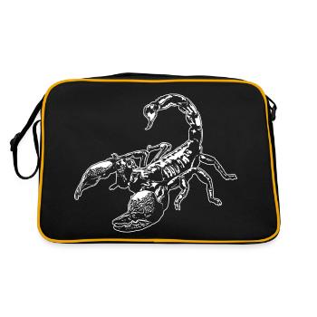 Cool Scorpion Insect Sketch Graphic Scorpion Lover - Retro Bag - black/gold - Back