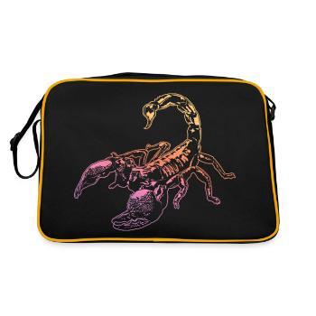 Cool Scorpion Insect Sketch Graphic Scorpion Lover - Retro Bag - black/gold - Back