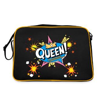 Une reine cool, style dessin animé, BD ! - Sac Retro - noir/or - Dos