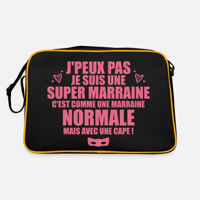 Je Suis Une Super Marraine Avec Un Cape Sac Retro