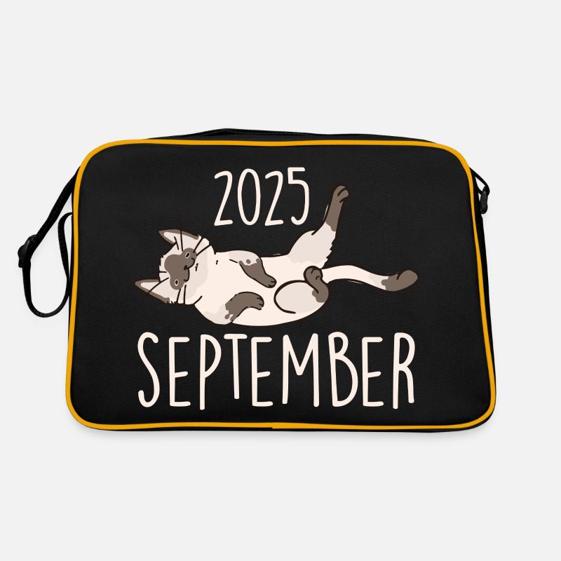 Bildunterschrift September 2025 Jubiläumsgeschenk 2025 - Retro Tasche - Schwarz/Gold