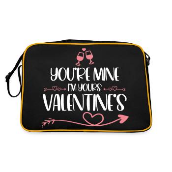 you're mine i'm yours valentine's. cadeau d'amour. - Sac Retro - noir/or - Dos