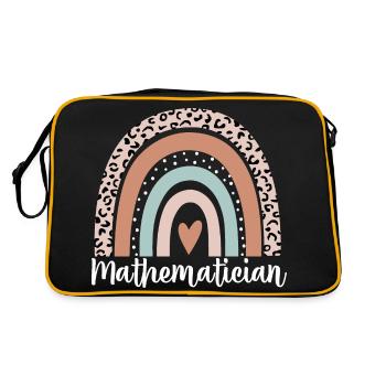 Mathematician Rainbow Leopard Funny Mathematician - Retro Bag - black/gold - Back