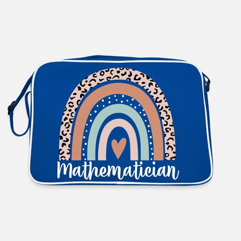 Mathematician Rainbow Leopard Funny Mathematician Retro Bag