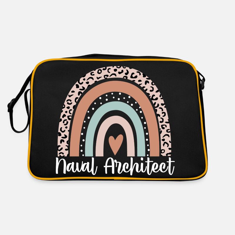 Naval Architect Rainbow Leopard Funny Naval Retro Bag