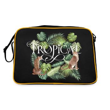 Tropical Summer - Retro Bag - black/gold - Back