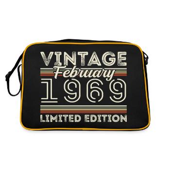 Cadeau d’anniversaire de février 1969 - Février 1969 - Sac Retro - noir/or - Dos