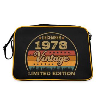 Anniversaire Décembre 1978 Cadeau Décembre 1978 - Sac Retro - noir/or - Dos
