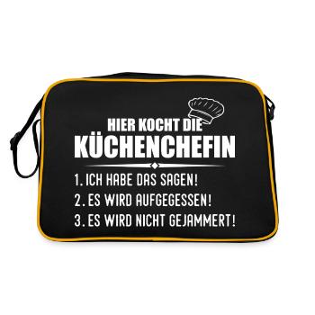 Cuisiner drôle cuisinier chef cadeau - Sac Retro - noir/or - Dos