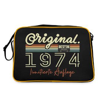 Original 1974 Millésime 1974 Anniversaire Rétro 1974 - Sac Retro - noir/or - Dos