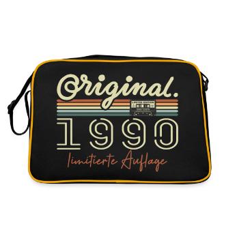 Original 1990 ' s Vintage 1990 ' s Anniversaire Rétro 1990 - Sac Retro - noir/or - Dos