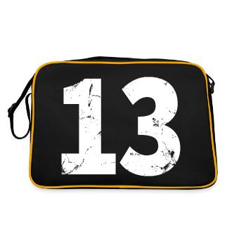Cool Number 13 - 13 Years Old 13th Birthday Gift - Retro Bag - black/gold - Back