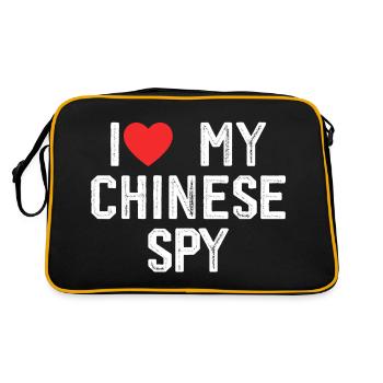 I Love My Chinese Spy - Retro Bag - black/gold - Back