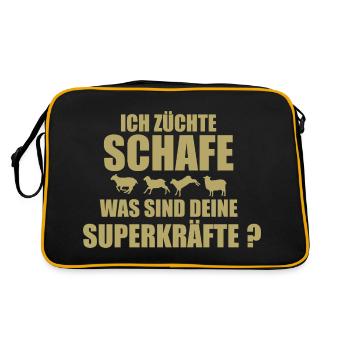 Sheep Sheep Sheep Breeder Gift - Retro Bag - black/gold - Back