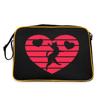 Amour Cœur de chat Chats Amour Cœur - Sac Retro - noir/or - Dos