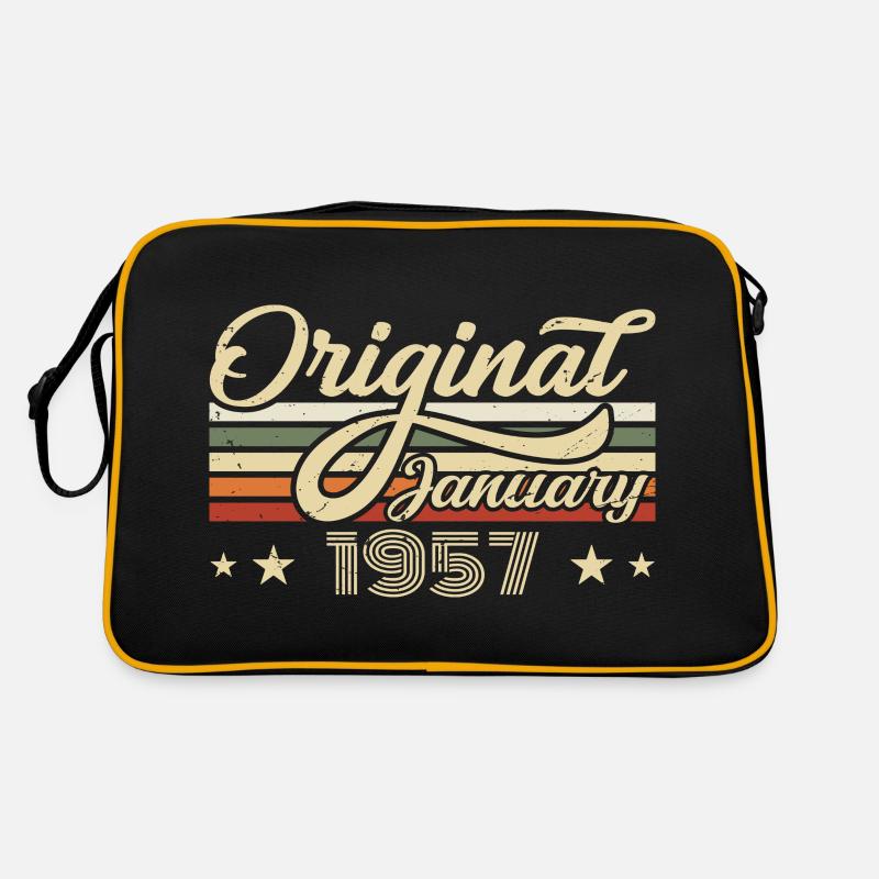 Anniversaire Janvier 1957 Janvier Né en janvier Sac Retro