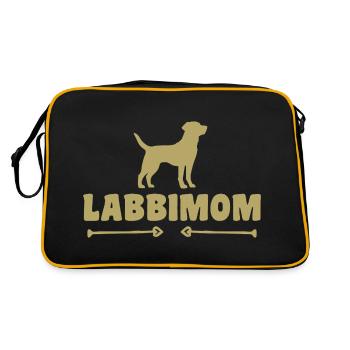 Labrador - Retro Tasche - Schwarz/Gold - Hinten