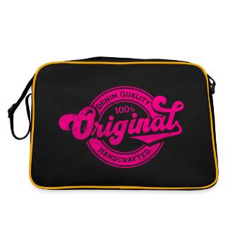 Denim original qualité rétro vintage magenta - Sac Retro - noir/or - Dos