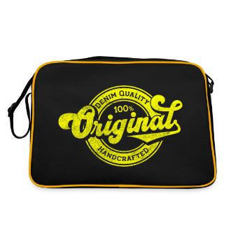 Denim original qualité rétro vintage jaune - Sac Retro - noir/or - Dos