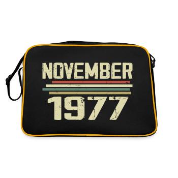 Vintage November 1977 Vintage Retro November 1977 - Retro Bag - black/gold - Back