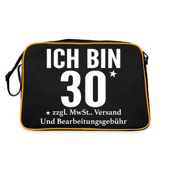 I'm 30+ funny saying for cool people - Retro Bag - black/gold - Back