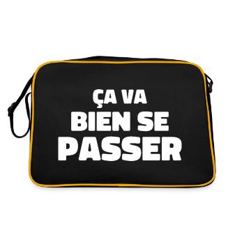 ça va bien se passer - Sac Retro - noir/or - Dos