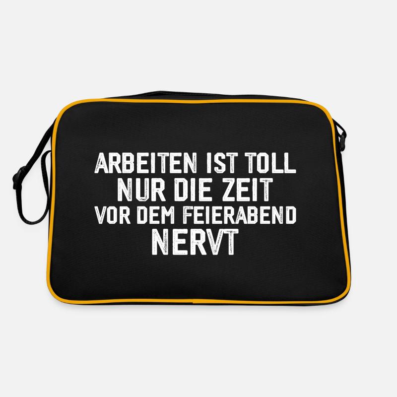 Lustiges Arbeit Geschenk Retro Tasche