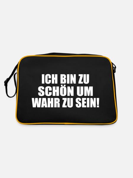 too good to be true Self-absorbed Selfish Selfish - Retro Bag - black/gold - Back