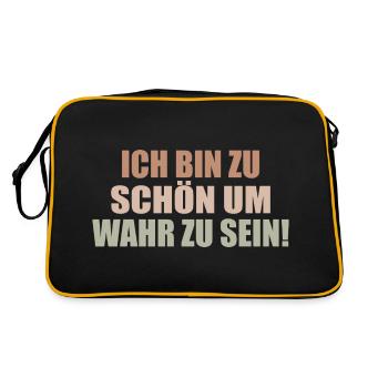 too good to be true Self-absorbed Selfish Selfish - Retro Bag - black/gold - Back