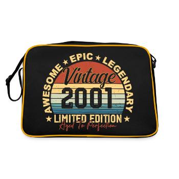 Rétro 2001 Vintage Anniversaire 2001 Cadeau 2001 - Sac Retro - noir/or - Dos