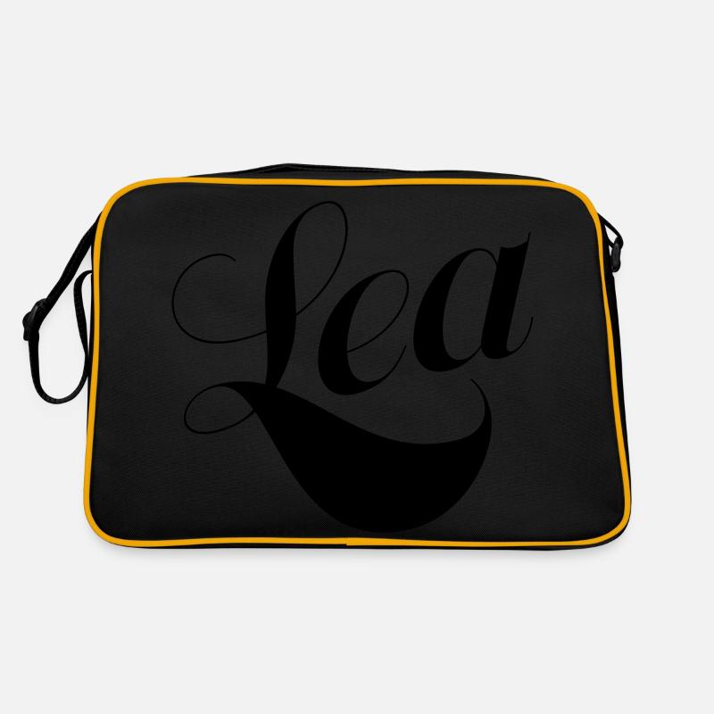 Lea - Retro Tasche - Schwarz/Gold