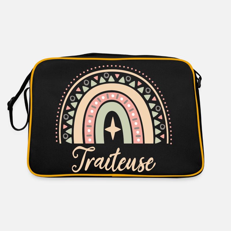 Cadeau Traiteuse. Boho Rainbow traiteuse. Sac Retro